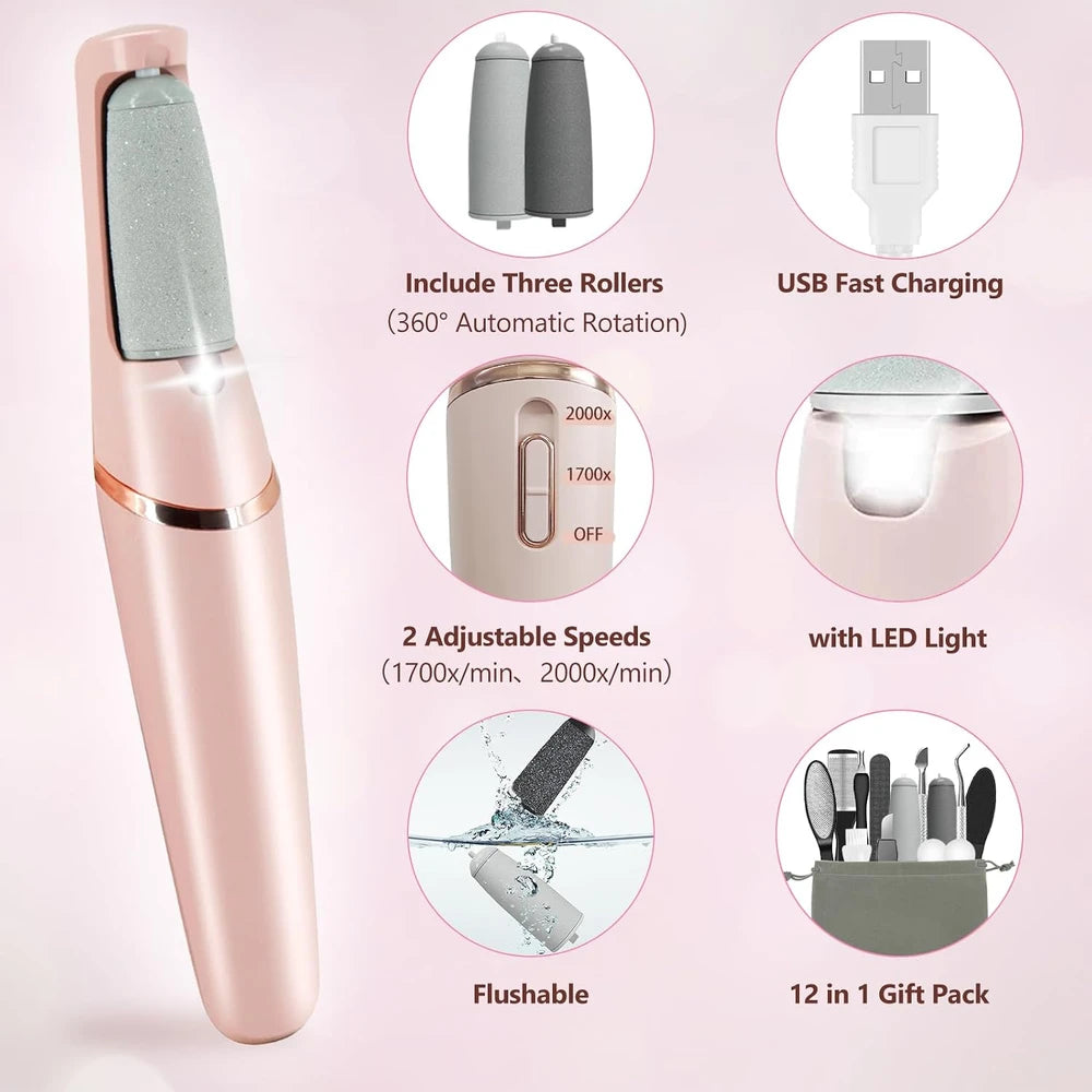 SOLEVA™ 12-in-1 Electric Foot Care Kit